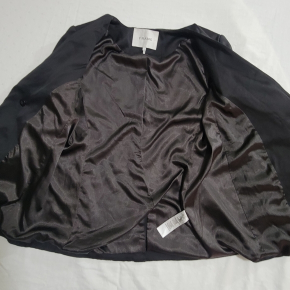 Frame Women's Black Double-Breasted Blazer Size 2 - Picture 12 of 12